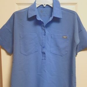 Figs Ceil blue Pilar Collard Top